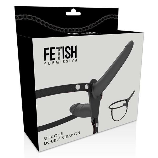 FETISH SUBMISSIVE DOUBLE PENETRIX STRAP-ON BLACK UP
