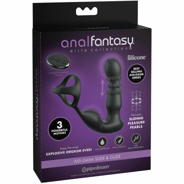 ANAL FANTASY ELITE COLLECTION - VIBRATING ANAL RING AND MASSAGER WITH REMOTE CONTROL