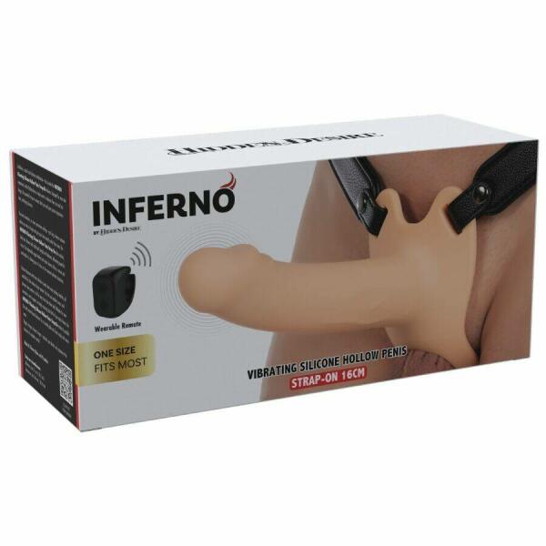 HIDDEN DESIRE - INFERNO VIBRATING PENIS SLEEVE STRAP-ON  16 CM