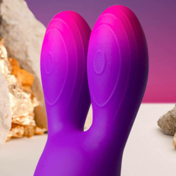 ROCKS- OFF - GLO-GIRL BUNNY PURPLE FLEXIBLE VIBRATOR