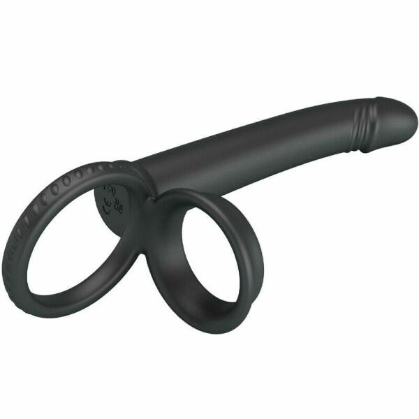 PRETTY LOVE - DILLION DOUBLE PENETRATION DOUBLE COCK RING BLACK