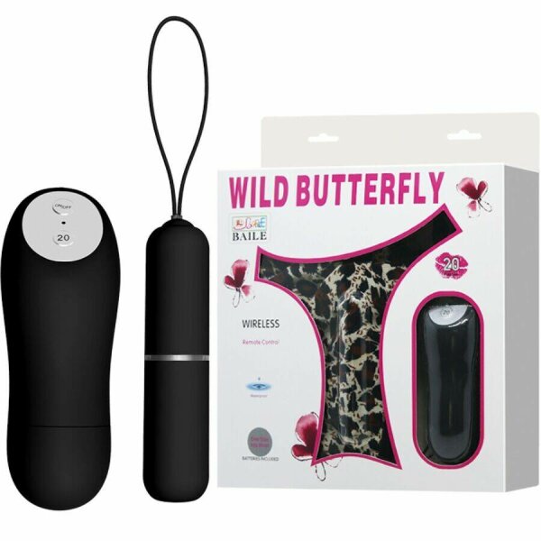 BAILE - THONG WITH VIBRATING BULLET AND REMOTE CONTROL BLACK