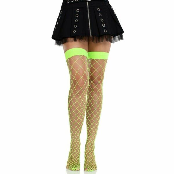 LEG AVENUE - WIDE FISHNET TIGHTS NEON GREEN