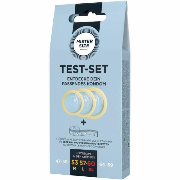 MISTER SIZE - TEST SET 3 DIFFERENT SIZED CONDOMS + MEASURING TAPE