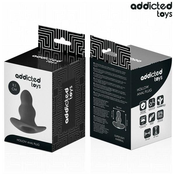 ADDICTED TOYS - HOLLOW ANAL PLUG SILICONE SIZE L 11.1 CM