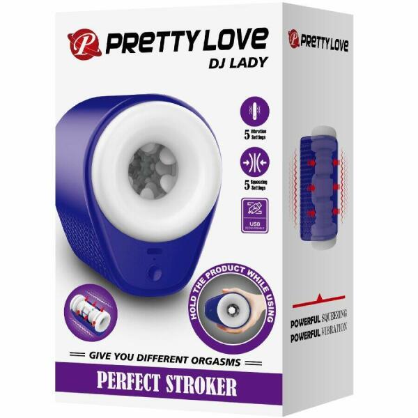 PRETTY LOVE - DJ LADY MALE MASTURBATOR WITH VIBRATION 5 SETTINGS PURPLE