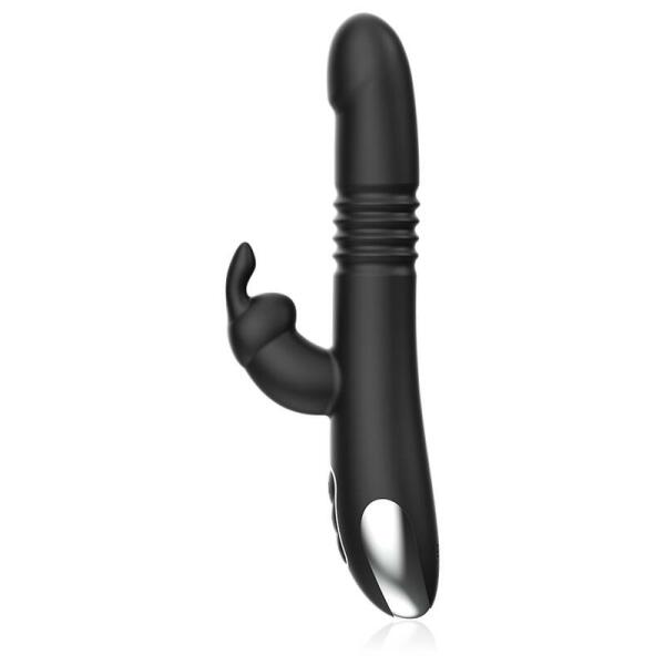 BLACK&SILVER - KENJI UP & DOWN RABBIT VIBRATOR + WATCHME REMOTE CONTROL