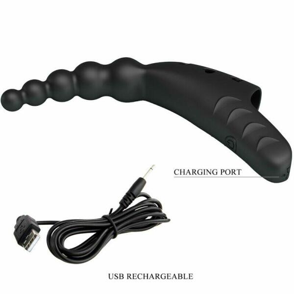 PRETTY LOVE - JORDIN FINGER VIBRATOR 10 VIBRATIONS BLACK