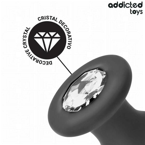 ADDICTED TOYS - ANAL PLUG WITH JEWEL SILICONE SIZE S 8.8 CM