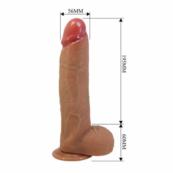 PRETTY LOVE - MENDEL REALISTIC DILDO WITH SUCTION CUP 25.5 CM -Ø- 5.6 CM
