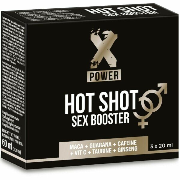 X POWER - HOT SHOT SEX BOOSTER INCREASE LIBIDO 3 X 20 ML