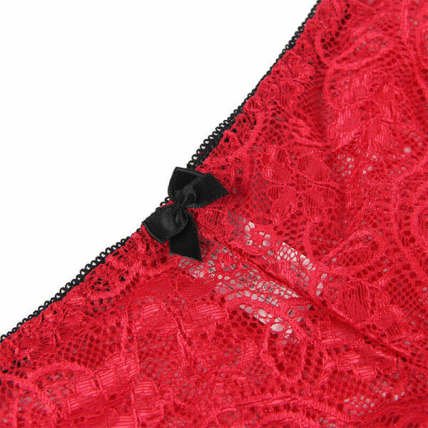 SUBBLIME - 953904 SET 3 PIEZAS ENCAJE Y SATEN ROJO L/XL
