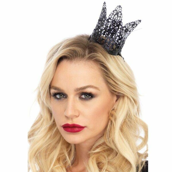 LEG AVENUE - MINI METAL FILIGREE CROWN BLACK