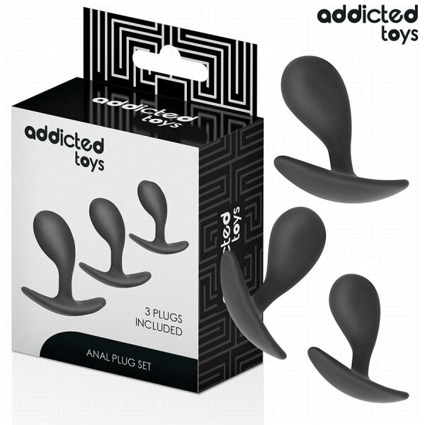 ADDICTED TOYS - SET OF 3 ANAL PLUG SILICONE MODEL 3