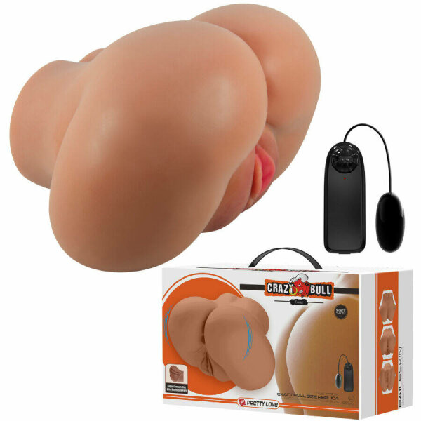 CRAZY BULL - LUNA VIBRATOR BUTT WITH REALISTIC VAGINA AND ANUS CONTROL REMOTO