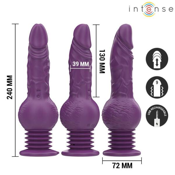 INTENSE - TATUM MULTIFUNCTION VIBRATOR WITH UP AND DOWN VIBRATION 24 CM PURPLE