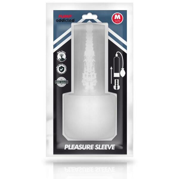 PUMP ADDICTED - PLEASURE SLEEVE MASTUBADOR SIZE M