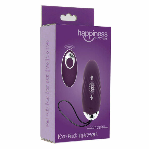 TOYJOY - HAPPINESS KNOCK KNOCK EGGSTAVAGANT VIBRATOR WITH REMOTE CONTROL PURPLE