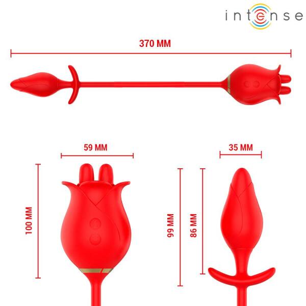 INTENSE - MELANIE DOUBLE CLITORIS STIMULATOR WITH ZIGZAG TONGUE