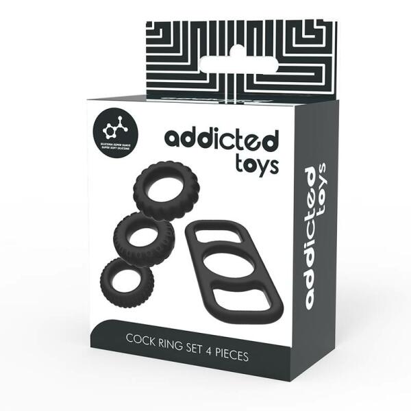 ADDICTED TOYS - COCK RING SET 4 PIECES