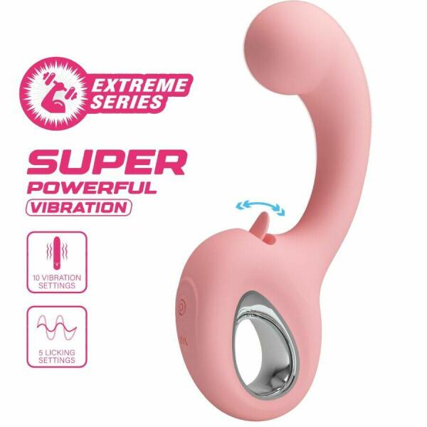 PRETTY LOVE - ERYNNYES G-SPOT VIBRATOR + CLITORIS STIMULATOR 10 VIBRATIONS PINK