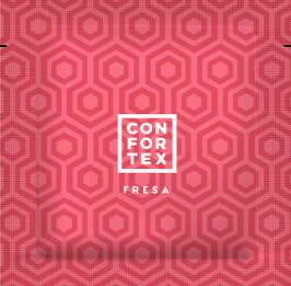 CONFORTEX - STRAWBERRY CONDOM 144 UNITS