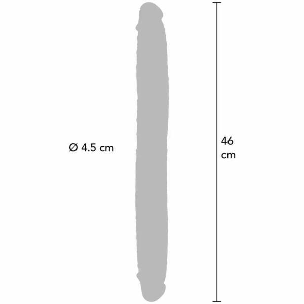 GET REAL - DOUBLE-ENDED SILICONE DILDO CARAMEL 46 CM