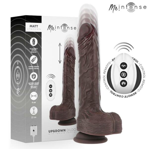 MR INTENSE - MATT REALISTIC MULTIFUNCTION WITH VIBRATION UP AND DOWN REMOTE CONTROL 22 CM -O- 4 CM