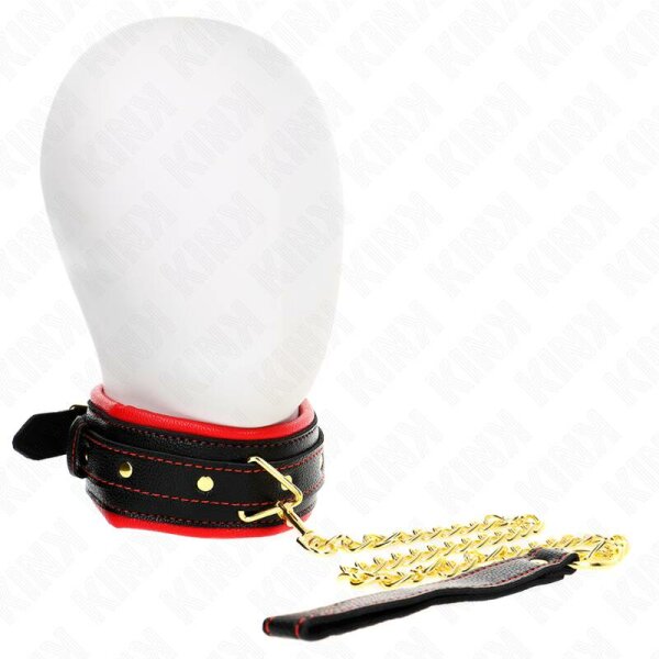 KINK - NECKLACE WITH SPONGE IMITATION LEATHER STRAP MODEL 2 ADJUSTABLE 37-54 CM X 3 CM