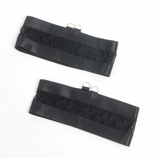 SUBBLIME - 955236 BLACK BONDAGE BRA WITH GARTER SET S/M