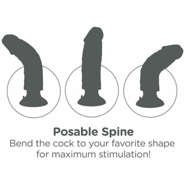 KING COCK - 15.24 CM VIBRATING COCK FLESH