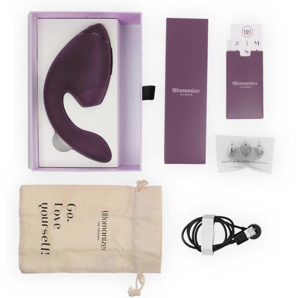 WOMANIZER - DUO NEXT DUAL CLITORAL & G-SPOT STIMULATOR DARK PURPLE