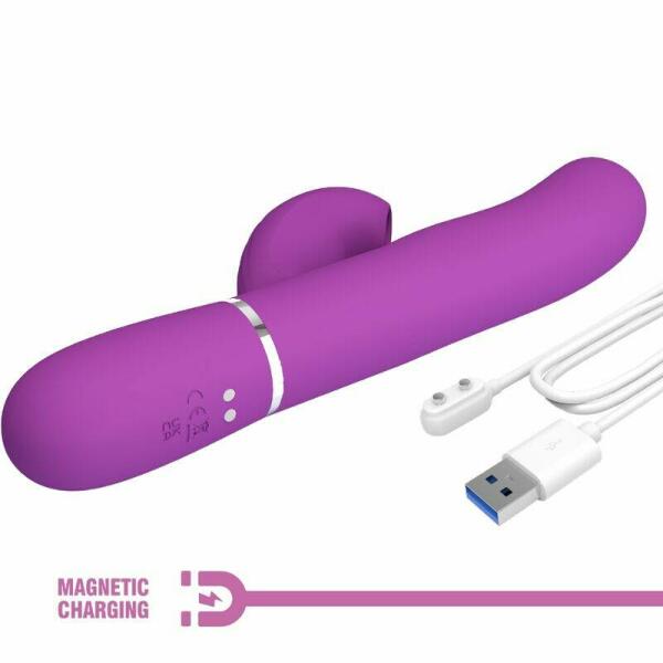 PRETTY LOVE - PERLITA 3 IN 1 MULTIFUNCTION RABBIT VIBRATOR  PURPLE