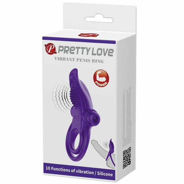 PRETTY LOVE - PURPLE VIBRATING PENIS RING