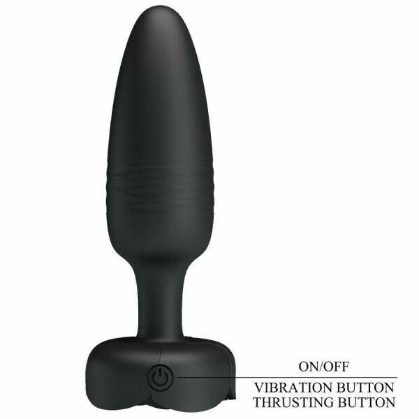 PRETTY LOVE - TARION ANAL PLUG WITH  LED LIGHT BLACK 12.5 CM