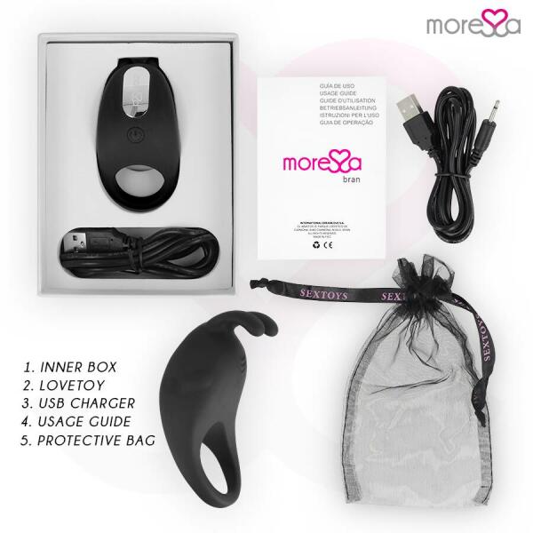 MORESSA - BRAD PREMIUM SILICONE RECHARGEABLE BLACK