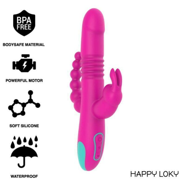 HAPPY LOKY - DONALD TRIPLE ESTIMULACIÓN: ANAL, PUNTO G & CLÍTORIS COMPATIBLE CON WATCHME WIRELESS TECHNOLOGY