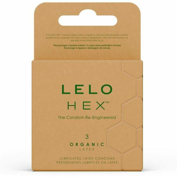 LELO - HEX ORGANIC CONDOM BOX 3 UNITS