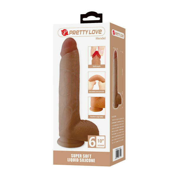 PRETTY LOVE - MENDEL REALISTIC DILDO WITH SUCTION CUP 25.5 CM -Ø- 5.6 CM
