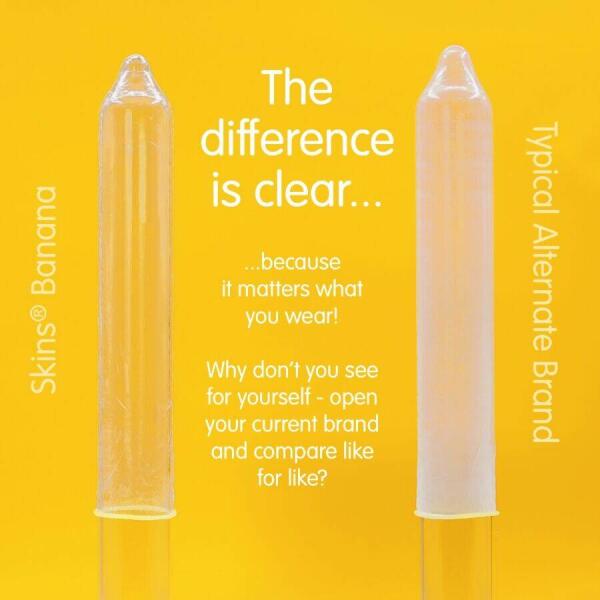SKINS - BANANA PREMIUM CONDOMS PACK 4