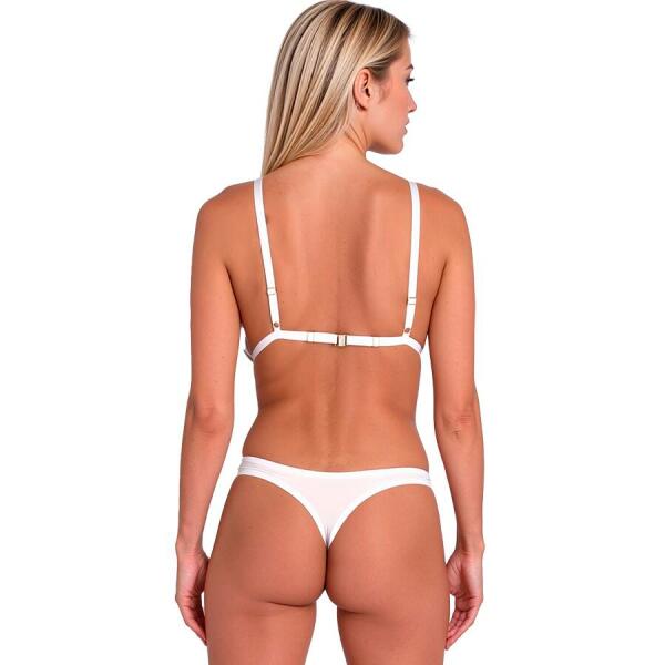 PASSION - ANUVERA BRA + THONG SET WHITE L/XL