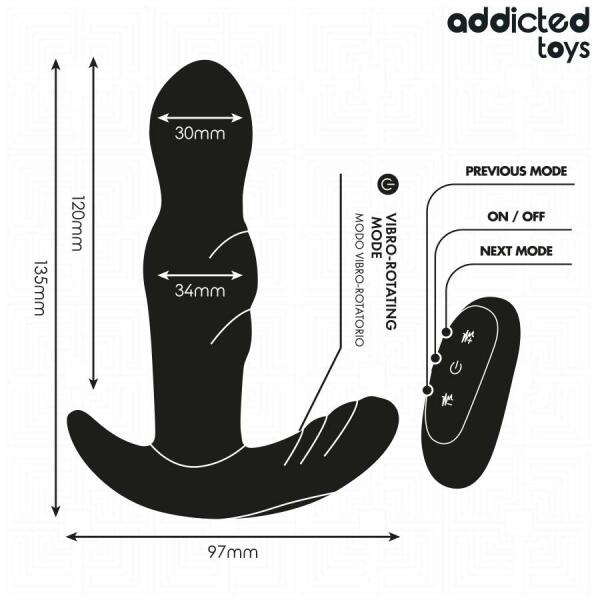 ADDICTED TOYS - ROTATING VIBRATING ANAL PLUG REMOTE CONTROL