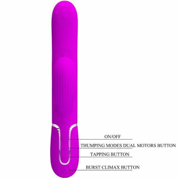 PRETTY LOVE - PERLITA MULTIFUNCTION 3 IN 1 G-SPOT VIBRATOR VIOLET