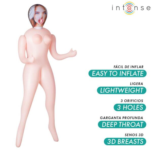 INTENSE DOLLS - NICOLE INFLATABLE DOLL WITH THREE ORIFICES