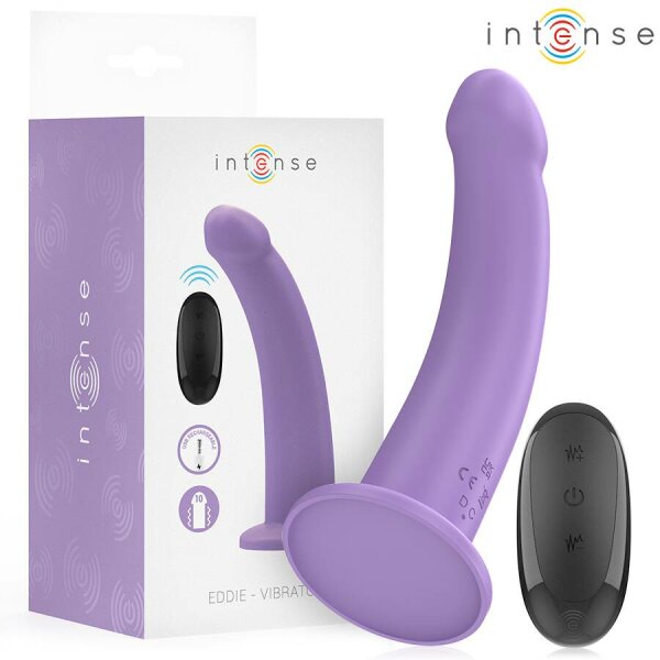 INTENSE - EDDIE VIBRATOR 17.5 CM 10 VIBRATIONS PURPLE REMOTE CONTROL
