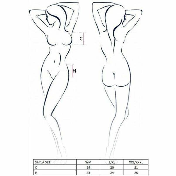 PASSION - WOMAN SAYLA SET BLACK SIZE L/XL