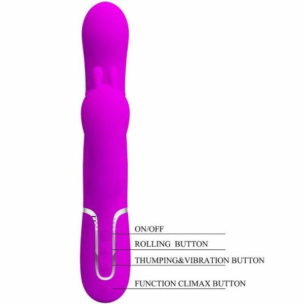 PRETTY LOVE - CAMMY TRIPLE VIBRATOR MULTIFUNCTION 4 IN 1 PINK
