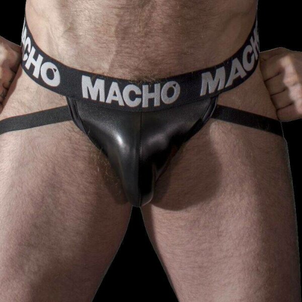 MACHO - MX25NC JOCK CUERO NEGRO