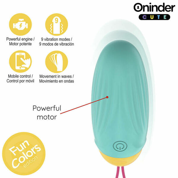 ONINDER CUTE - LOVE PLEASURE VIBRATING EGG - ROTATING SILICONE GEMS - FREE GLOBAL APP