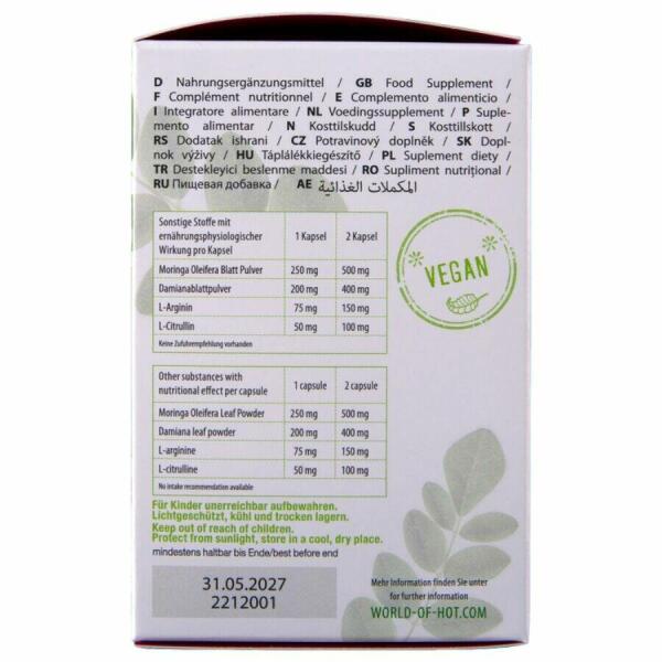 HOT - MORINGA WOMEN CAPS WOMAN 60 UNITS